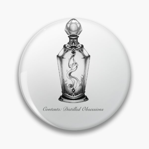 Item preview, Distilled Obsessions Vampy Potion Bottle Greyscale Edition designed and sold by Salty Psyche.