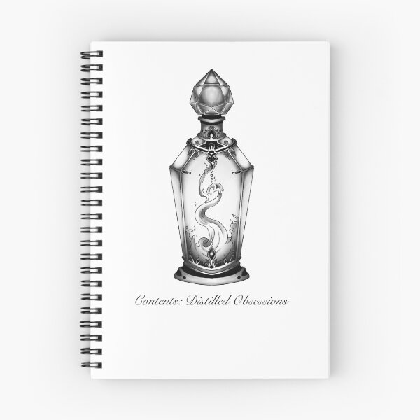 Item preview, Distilled Obsessions Vampy Potion Bottle Greyscale Edition designed and sold by Salty Psyche.