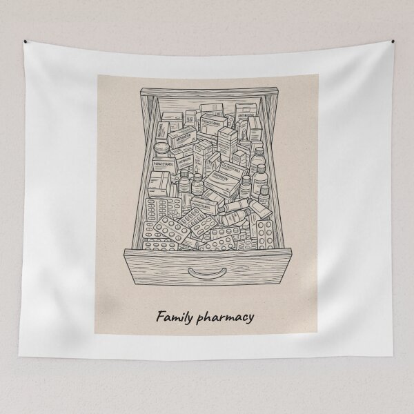 Item preview, Family Pharmacy - Balkan Medicine Drawer Humor designed and sold by Mastalina99.