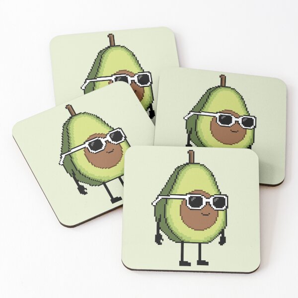 Item preview, Avocado half Pixel designed and sold by White Rim Mates.