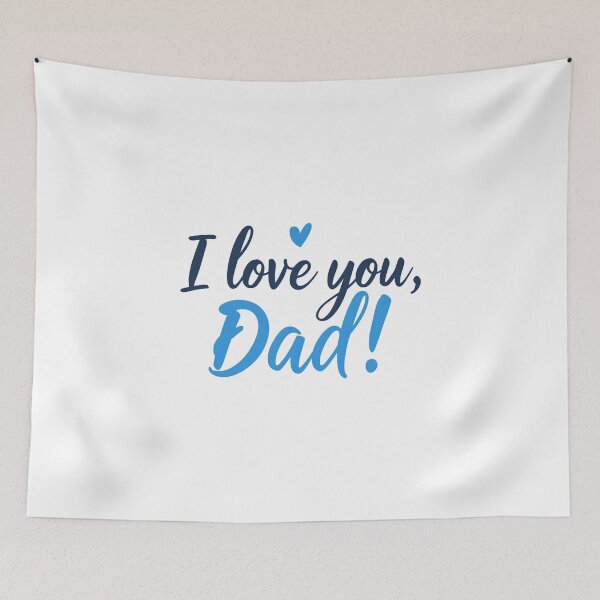 Item preview, I Love You Dad Heart Typography Design designed and sold by Kavya Art.