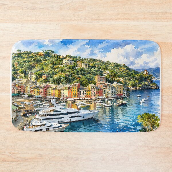Item preview, Portofino Harbor, Liguria designed and sold by HOMETOWN86.