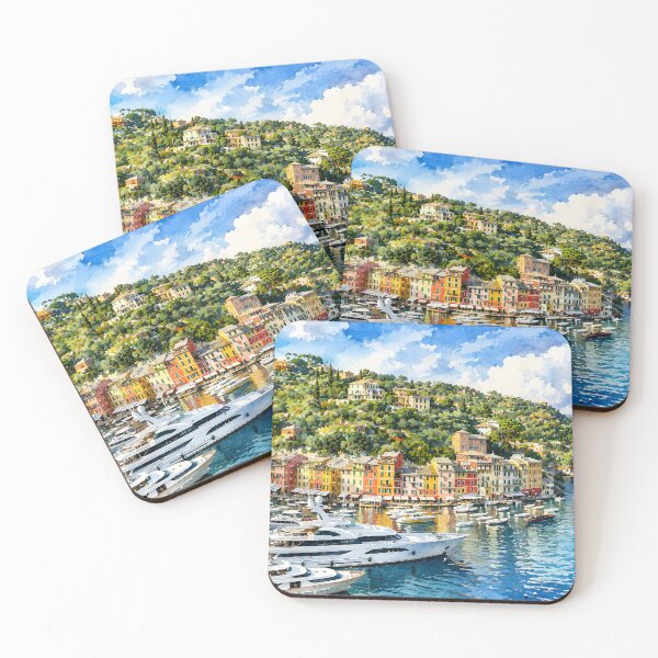 Item preview, Portofino Harbor, Liguria designed and sold by HOMETOWN86.