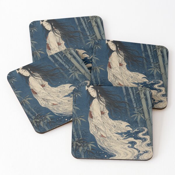 Item preview, Floating Lament - Vintage Japanese Yurei Ghost Ukiyo-e Woodblock designed and sold by bapupa.