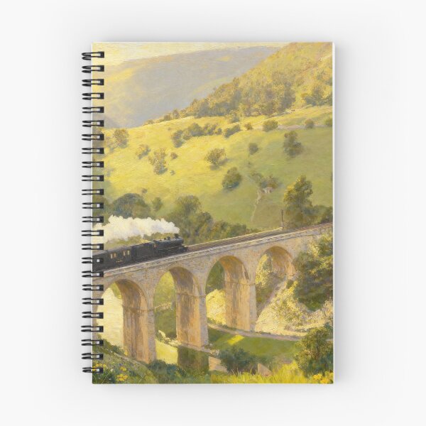 Item preview, Monsal Dale Viaduct Steam Train - Peak District Summer Landscape designed and sold by QuietCanvasArtworks.