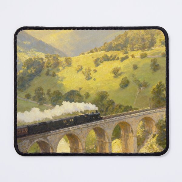 Item preview, Monsal Dale Viaduct Steam Train - Peak District Summer Landscape designed and sold by QuietCanvasArtworks.