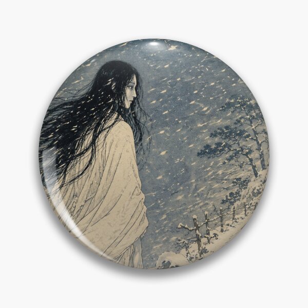 Item preview, Snowy Apparition - Vintage Japanese Yurei Ghost Ukiyo-e Woodblock designed and sold by bapupa.
