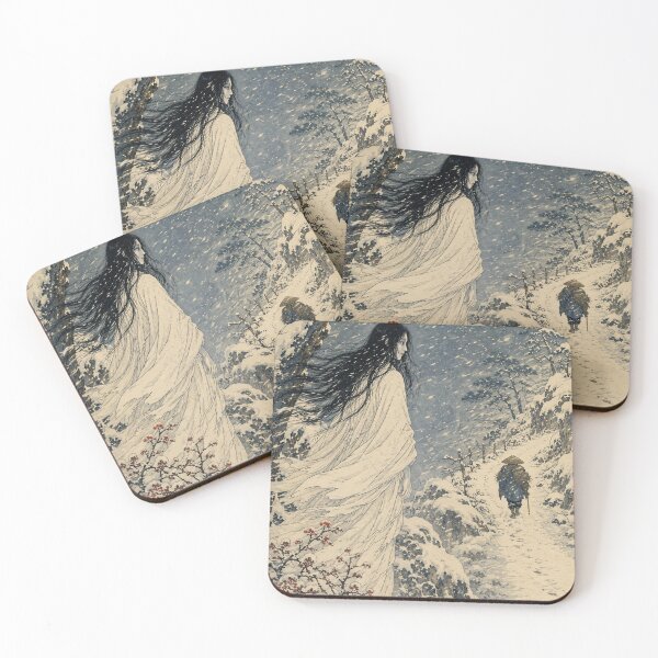 Item preview, Snowy Apparition - Vintage Japanese Yurei Ghost Ukiyo-e Woodblock designed and sold by bapupa.