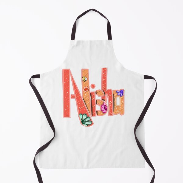 Item preview, Alisha popular girls name woman women’s first name in orange with flowers and bee  calligraphy designed and sold by Artonmytee.