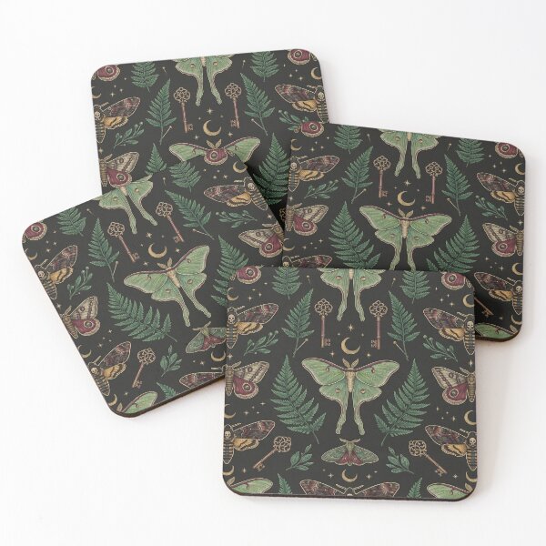 Item preview, Victorian Moth Specimen Collection – Dark Botanical Gothic Pattern designed and sold by OpenDreamArts.