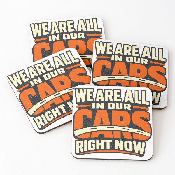 Item preview, We Are All In Our Cars Right Now Retro Typography T-Shirt | Vintage Road Trip Design designed and sold by Velora Printss.