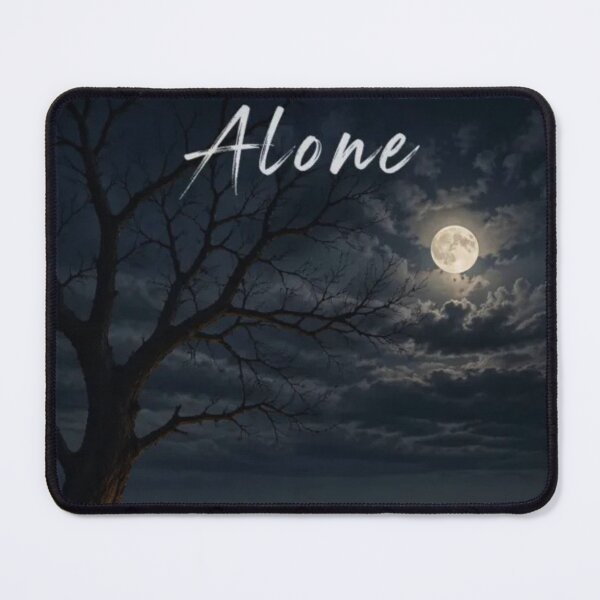 Item preview, ALONE Under the Moonlight – Finding Peace in Silence designed and sold by NovaInfinityStudio.