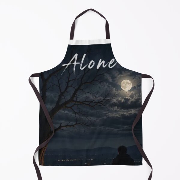 Item preview, ALONE Under the Moonlight – Finding Peace in Silence designed and sold by NovaInfinityStudio.
