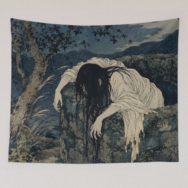 Item preview, Well Dweller - Vintage Japanese Yurei Ghost Ukiyo-e Woodblock designed and sold by bapupa.