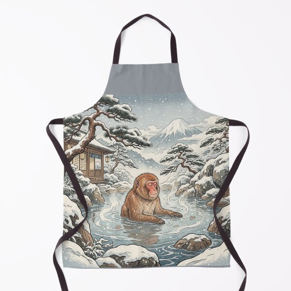Item preview, Japanese Snow Monkey Relaxing in Winter Onsen designed and sold by Hikariha Studio.