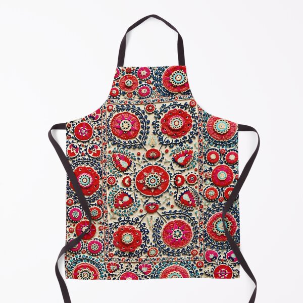 Item preview, Shakhrisyabz Suzani Uzbekistan Floral Embroidery designed and sold by Vicky Brago-Mitchell®.