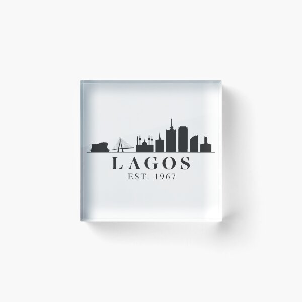 Item preview, Lagos Nigeria | City Skyline Silhouette designed and sold by MammothArt.