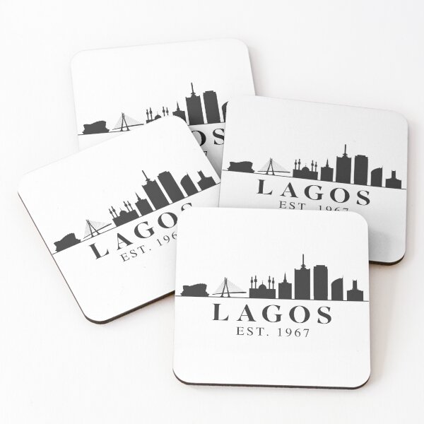 Item preview, Lagos Nigeria | City Skyline Silhouette designed and sold by MammothArt.