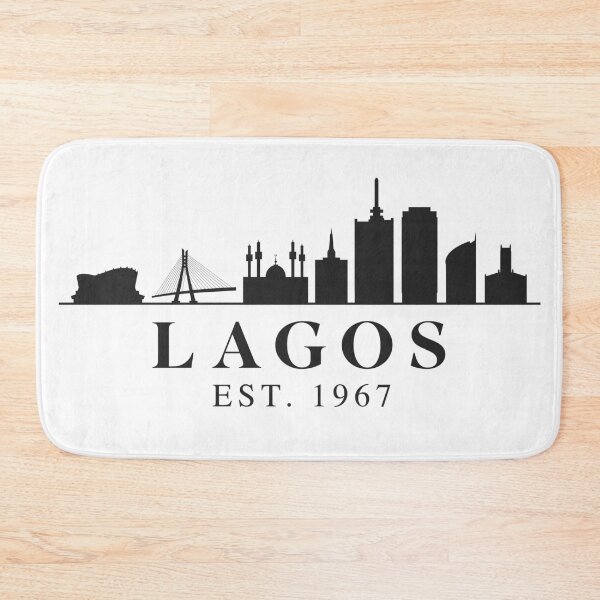 Item preview, Lagos Nigeria | City Skyline Silhouette designed and sold by MammothArt.