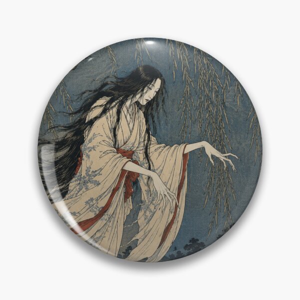 Item preview, Willow Shadow - Vintage Japanese Yurei Ghost Ukiyo-e Woodblock designed and sold by bapupa.