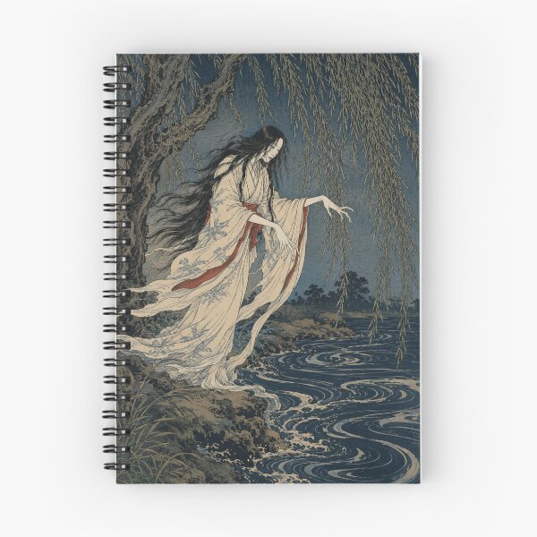 Item preview, Willow Shadow - Vintage Japanese Yurei Ghost Ukiyo-e Woodblock designed and sold by bapupa.