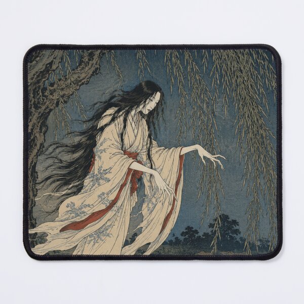 Item preview, Willow Shadow - Vintage Japanese Yurei Ghost Ukiyo-e Woodblock designed and sold by bapupa.