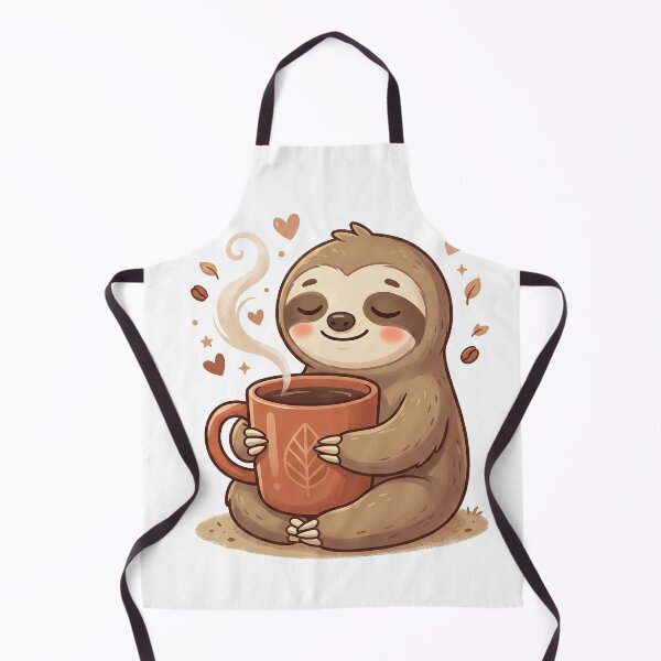 Item preview, Cute Kawaii Sloth Hugging Coffee Mug designed and sold by CrystalMineArts.