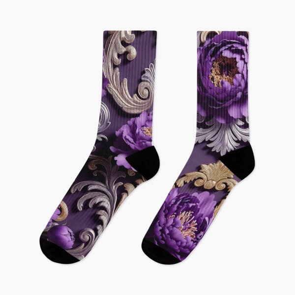 Item preview, Ornate Purple Rose Damask Pattern designed and sold by IntelliMindDesigns.