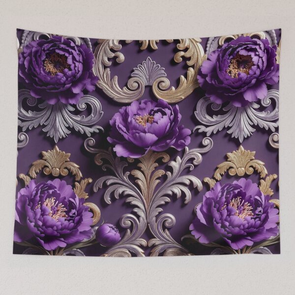 Item preview, Ornate Purple Rose Damask Pattern designed and sold by IntelliMindDesigns.