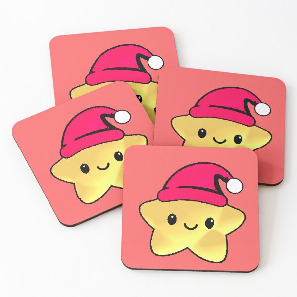 Item preview, Kawaii Christmas Star Happy Santa Hat designed and sold by AstronautMerch.