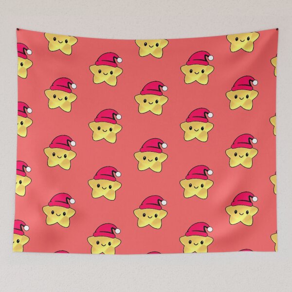 Item preview, Kawaii Christmas Star Happy Santa Hat designed and sold by AstronautMerch.