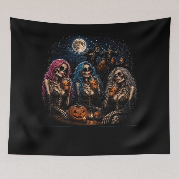 Item preview, Pumpkin Juice and Bad Decisions Skeleton Halloween Design designed and sold by MotylekAnia.