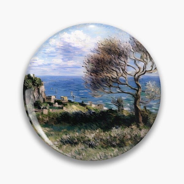 Item preview, On the Cliff at Fécamp: Impression of Normandy’s Rugged Coast designed and sold by artdesignsnow.