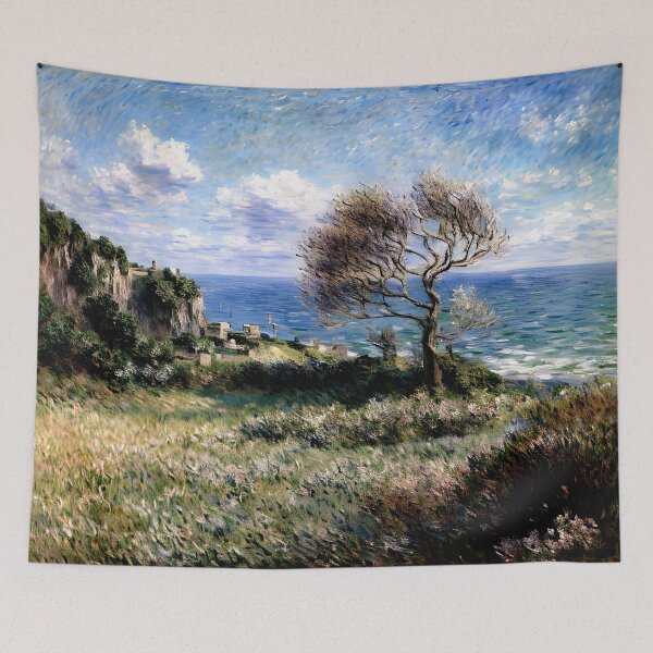 Item preview, On the Cliff at Fécamp: Impression of Normandy’s Rugged Coast designed and sold by artdesignsnow.