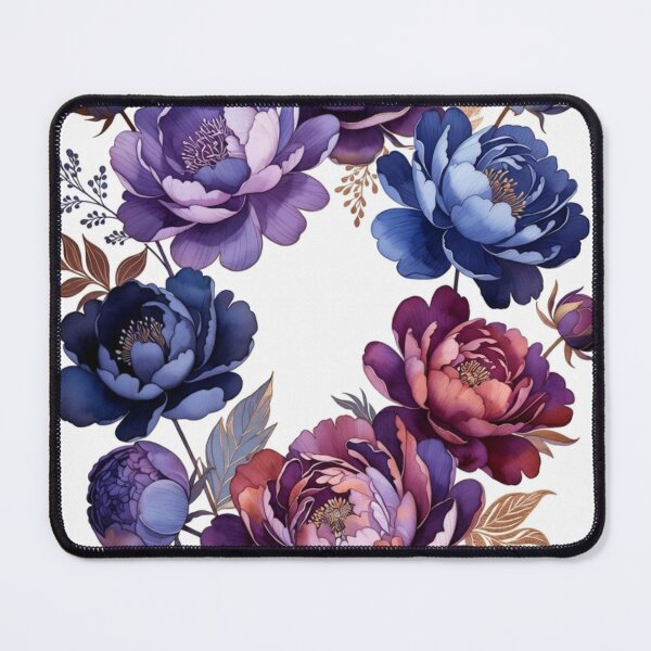 Item preview, Purple & Blue Peony Border | Elegant Floral Frame Botanical Art designed and sold by GalleryPeak.