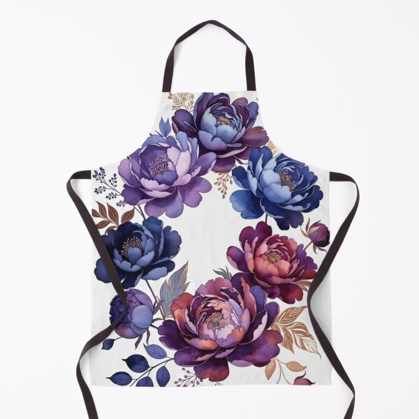 Item preview, Purple & Blue Peony Border | Elegant Floral Frame Botanical Art designed and sold by GalleryPeak.