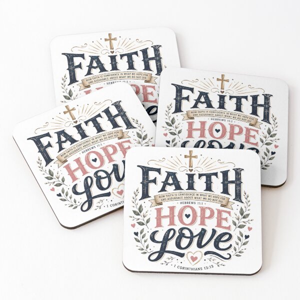 Item preview, Faith Hope Love Christian Bible Verse Inspirational Sticker designed and sold by Omanut Studio — By Ashwin..