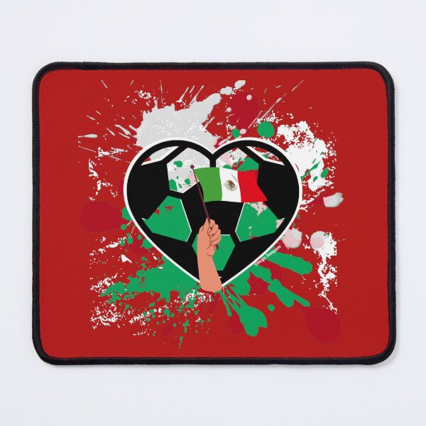 Item preview, Mexican Flag Pride Soccer Heart designed and sold by artbyomega.
