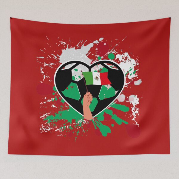 Item preview,  Mexican Flag Pride Soccer Heart designed and sold by artbyomega.