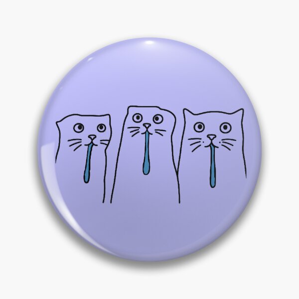 Item preview, Triple Drooling Doodle Outlines Silly Cats Meme designed and sold by CDPrintsDesigns.