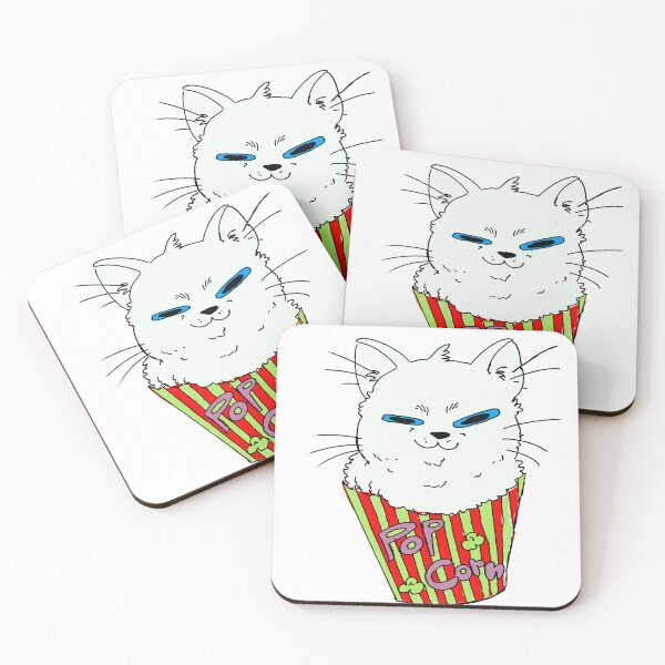 Item preview, Popcorn cat White designed and sold by dusty raccoon.