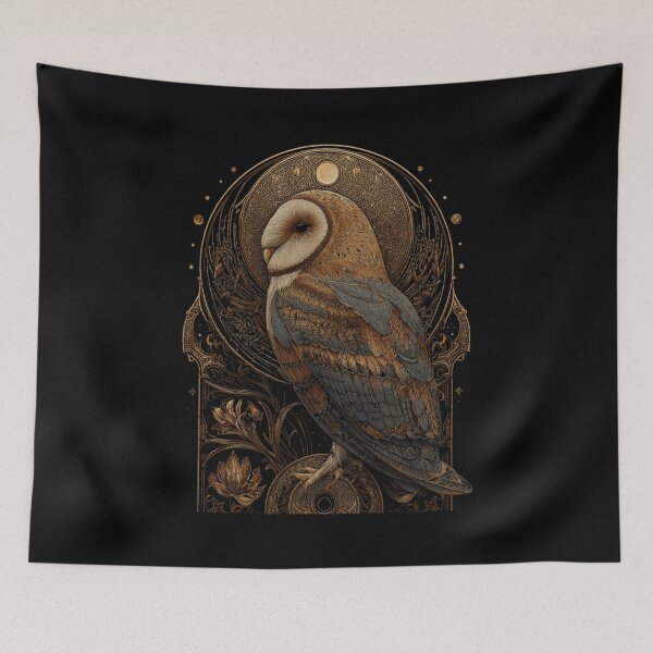 Item preview, Owl celestial moon designed and sold by desmondlyon.