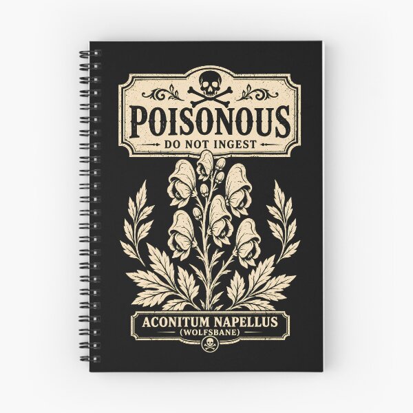 Item preview, Poisonous Wolfsbane Shirt Vintage Warning Gothic Botanical Dark Academia Design designed and sold by nbg2012.