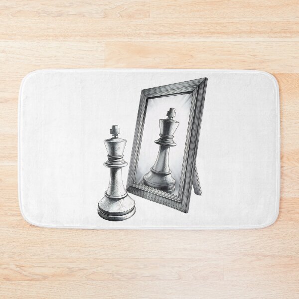 Item preview, Chess King Reflection Motivational Self-Belief Design designed and sold by Kavya Art.