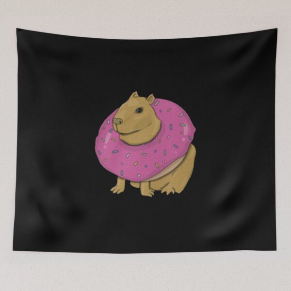 Item preview, Donut Capybara Meme Cartoon Gift, Donut Capybara Stickers & Magnets designed and sold by Marin ★★★★★.
