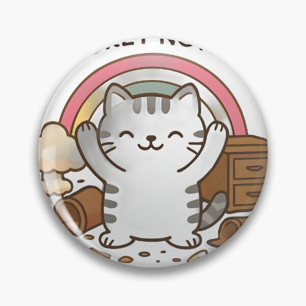Item preview, Cute Tabby Cat Rainbow Chaos - I Regret Nothing designed and sold by Atlant11.