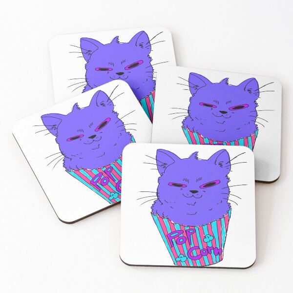 Item preview, Popcorn cat Nebula purple designed and sold by dusty raccoon.