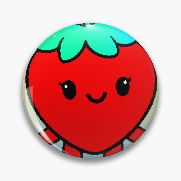 Item preview, Kawaii Strawberry Happy Face Aesthetic Fruit designed and sold by AstronautMerch.