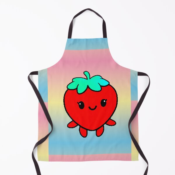 Item preview, Kawaii Strawberry Happy Face Aesthetic Fruit designed and sold by AstronautMerch.