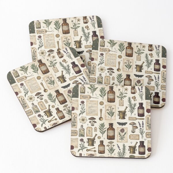 Item preview, Victorian Apothecary & Herbarium Archive – Dark Academia Pattern designed and sold by OpenDreamArts.